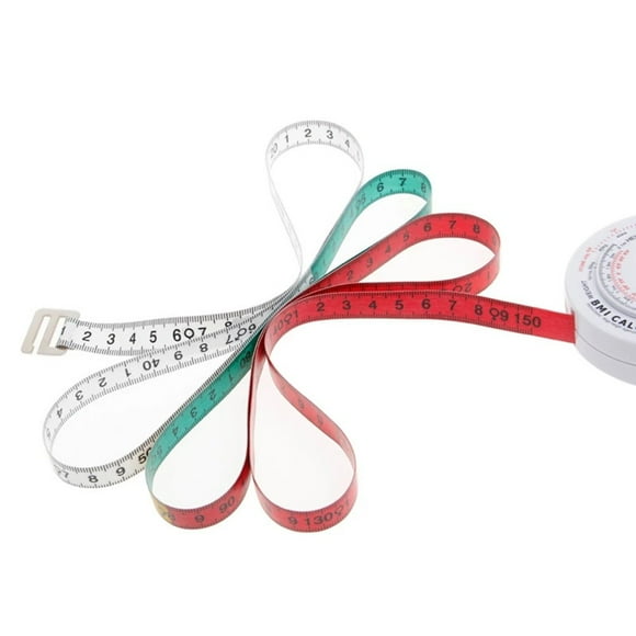 1.5M Tape Measure Retractable Measuring Ruler Calculator Diet Tape Measures Tools For Bmi Body Mass Index Sewing Tailor Meter Smile Home