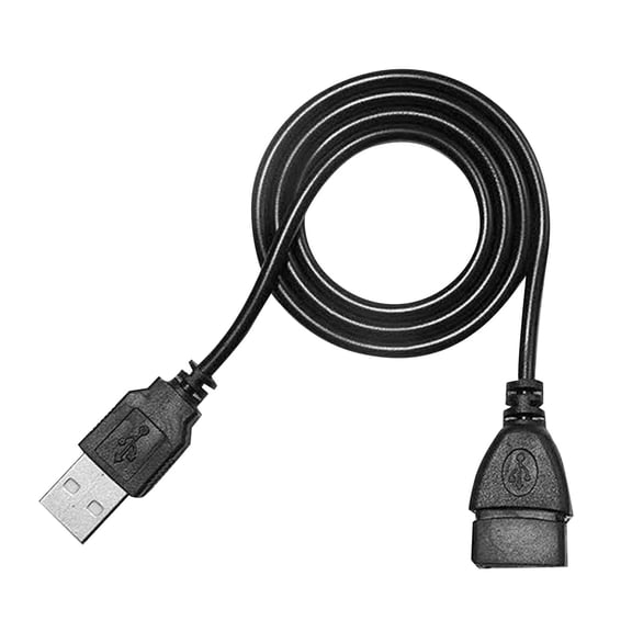 1.5M USB Male to Female Extension Cable with Buckle Protective Cover Shielded Stable Connection for Keyboard USB Drive Mouse Data Charging