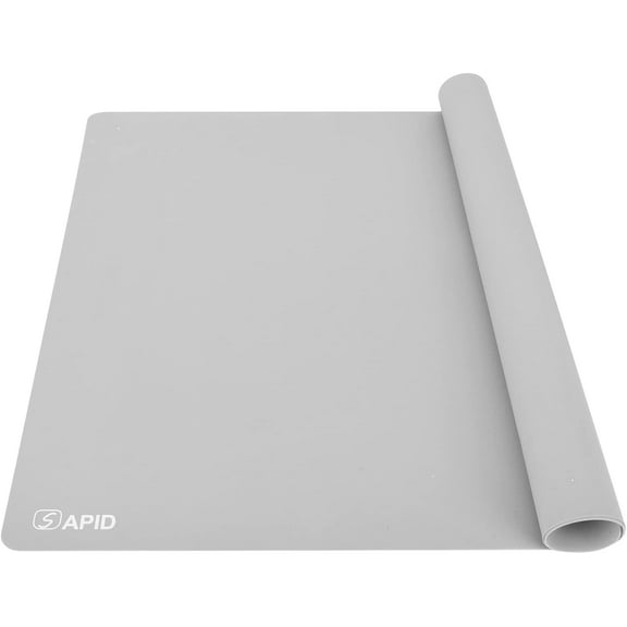 1.5MM Extra Thick Placemats Extra Large Silicone Mat 28" x 20" Heat Resistant Mat for Kitchen Countertop Protector, Washable Place Mats Silicone Mats for Kitchen Counter Mat Table Mat, Grey,