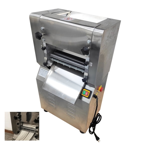 1.5MM Square Knife Vertical Dough Roller Machine Electric Stainless Steel Drum 110V