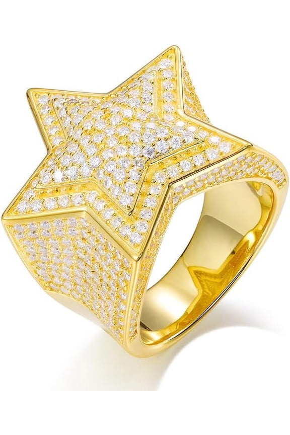 1.5MM Stars Moissanite Rings for Men Wedding Ring 925 Sterling Silver D Color VVS1 Diamond Anniversary Rings Lab Created Diamond Ring Diamond Promise Rings