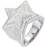 1.5MM Stars Moissanite Rings for Men Wedding Ring 925 Sterling Silver D Color VVS1 Diamond Anniversary Rings Lab Created Diamond Ring Diamond Promise Rings