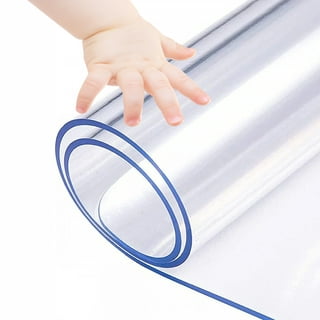 PVC Table Protector/Cover Transparent 2mm Thickness Soft Plastic 120/100mm  Wide