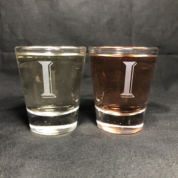 1.5OZ SHOT GLASS SET MONOGRAM I