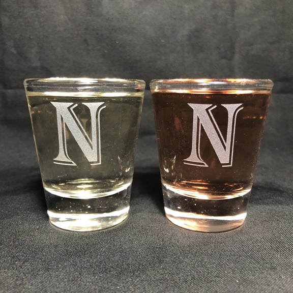 1.5OZ SHOT GLASS SET MONOGRAM N