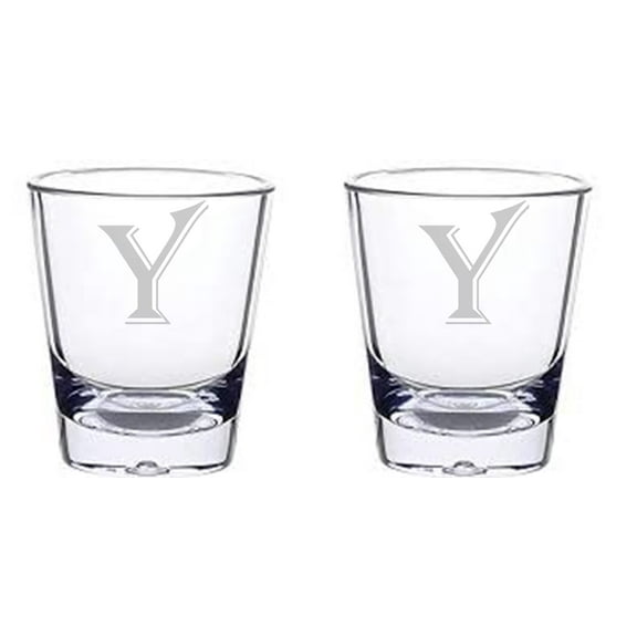 1.5OZ SHOT GLASS SET MONOGRAM Y