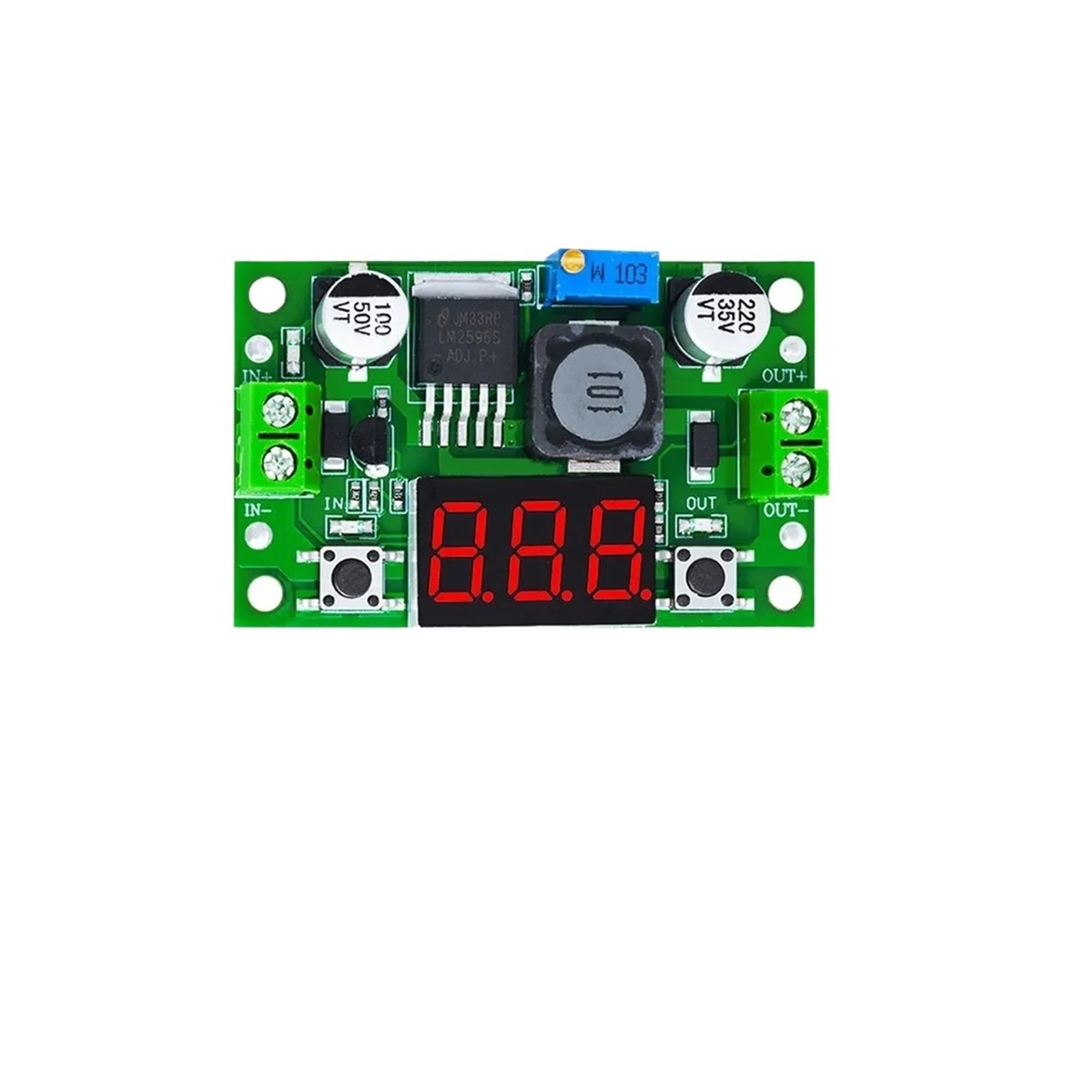 1~5PCS EGBO LM2596 LM2596S Power Module + LED Voltmeter DC-DC ...