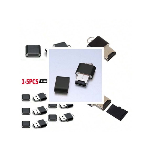 1-5PCS Mini Aluminium Alloy USB 2.0 T Flash TF Micro SD Memory Card Reader Adapter High Speed 480 Mbps TF Card Reader No TF Card