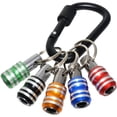 thumbnail image 1 of 1/5Pcs Bit Extension Holder, 1/4 Inch 3 Slots Flat-Mouth Hex Shank Aluminum Alloy Screwdriver Bits Holder, Ring Not Empty Interior Round Keychain Drill Screw Adapter Extension Rod Multicolor, 1 of 5