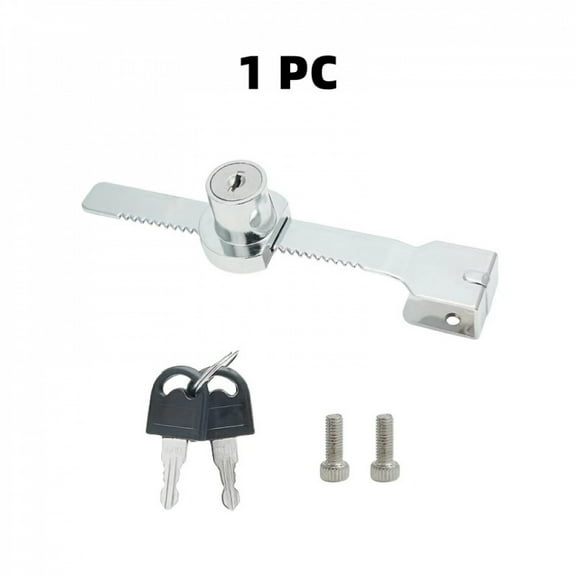 1-5Pcs Sliding Glass Door Lock With Key, Showcase With Chrome Finish, Security Slide Case, Proof Safety Cabinet Glass Doors Lock