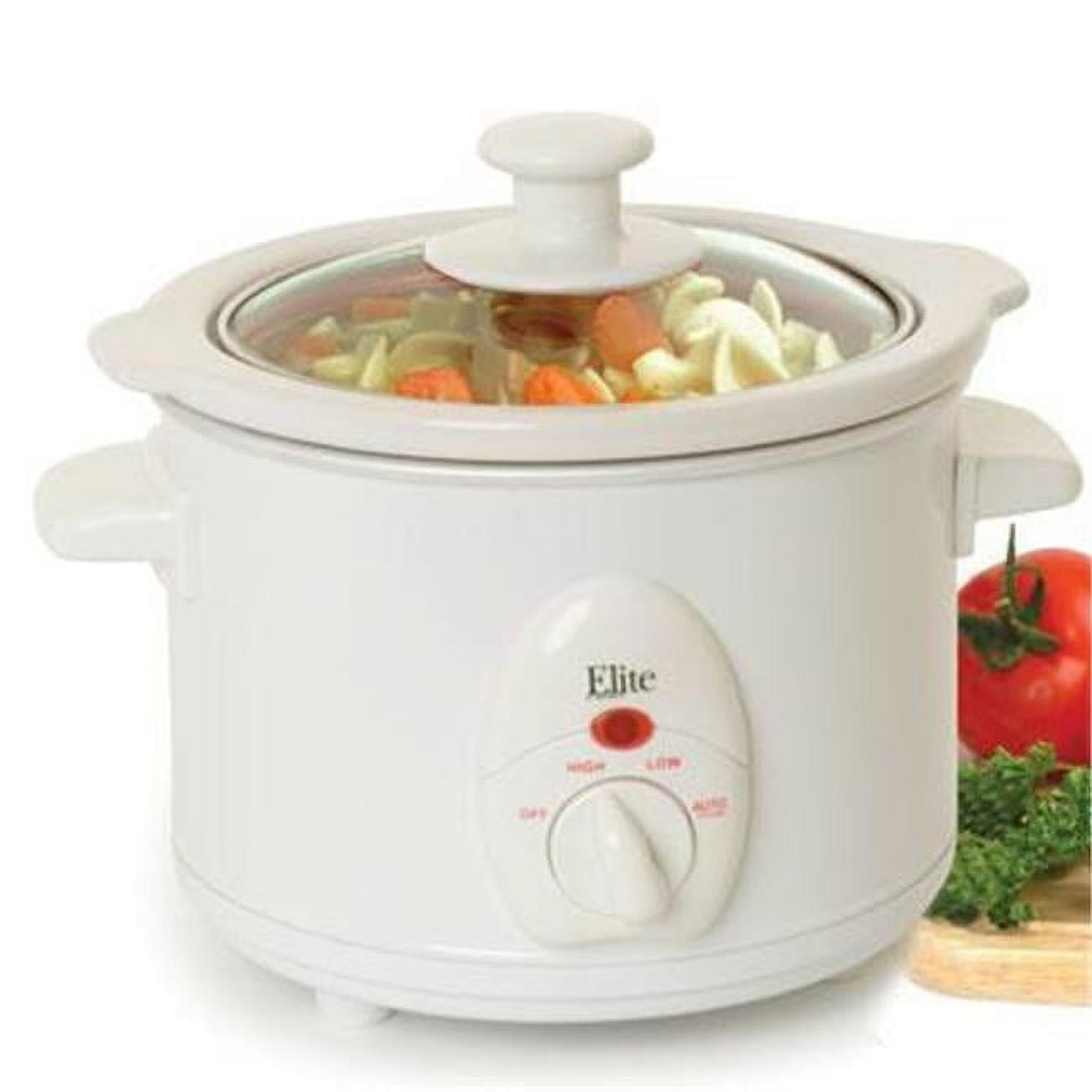 Slow Cooker White, Small Slow Cooker 1qt, Smart Appointment, Ceramic Interior Pot, Automatic Multi-function Rice Cooker - As Picture
