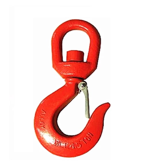 1.5T-3Ton 322 Swivel Sling Hook With Latch Industrial Grade Lifting Rigging Hardware Forged Alloy Steel Hoist Crane Winch Chain
