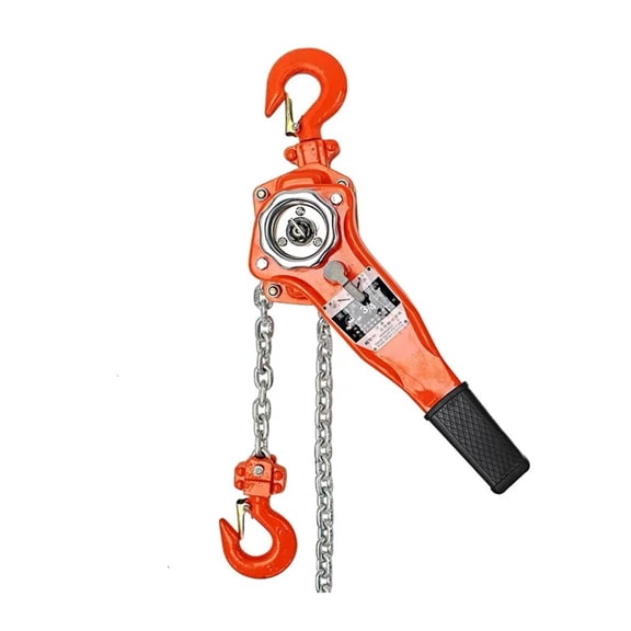 1.5T Manual Ratcheting Lever Chain Hoist 1.5M Portable Hand Block Lifting Come Along Puller Pulley Hook Mount