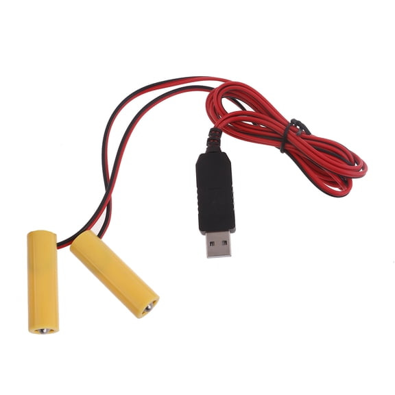 1.5V 2in1 AA LR6 Eliminators USB Powered Cable for Electronic Toy Flashlight Clock Christmas Strips Light