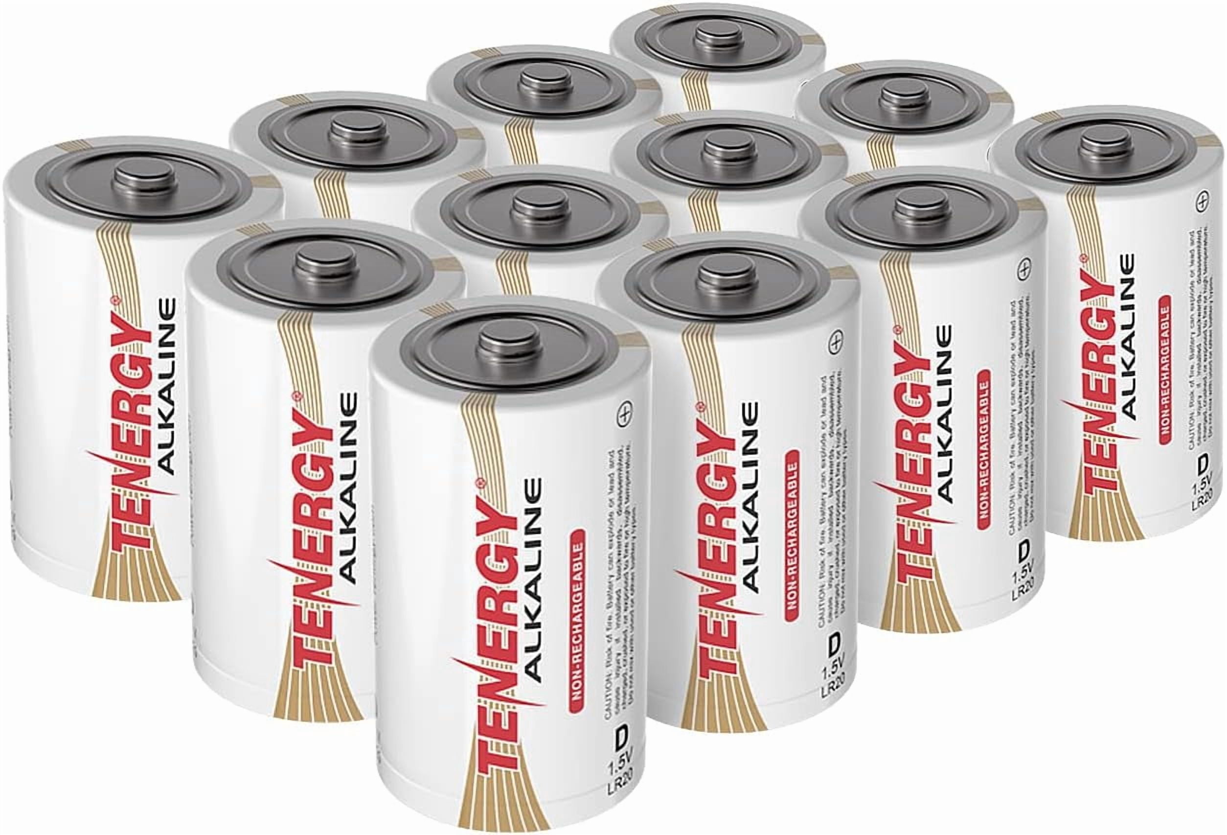 1.5V D Alkaline LR20 Battery, High Performance Non-Rechargeable Batteries for Clocks, Remotes, Toys & Electronic Devices, Replacement Cell Batteries, 12 Pack