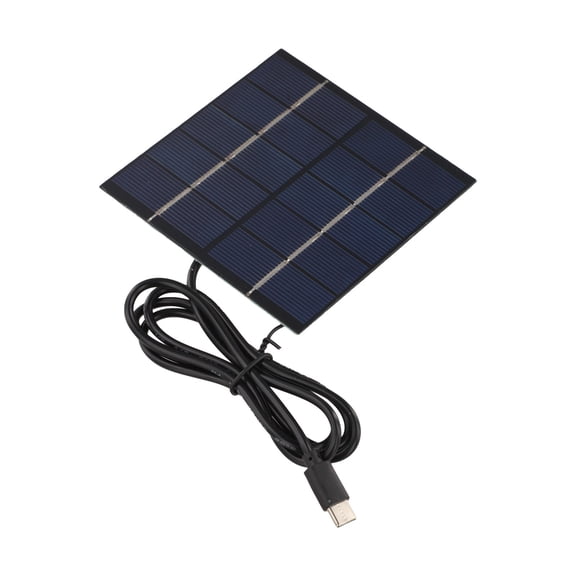 1 5W Solar Charger For Camping Hiking With Type C Output And Usb Cable