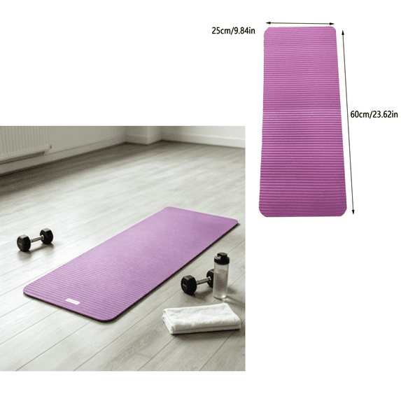 1.5cm Thick Small Yoga Mat 60x25cm, Anti-Slip Portable Fitness Mat for Indoor Gym, Core Training & Slimming Workout