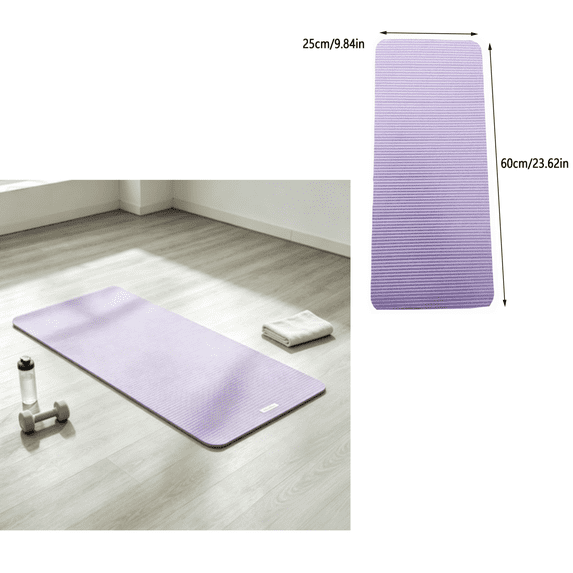 1.5cm Thick Small Yoga Mat 60x25cm, Anti-Slip Portable Fitness Mat for Indoor Gym, Core Training & Slimming Workout