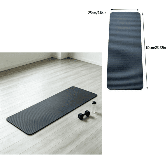 1.5cm Thick Small Yoga Mat 60x25cm, Anti-Slip Portable Fitness Mat for Indoor Gym, Core Training & Slimming Workout