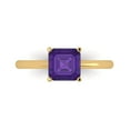thumbnail image 1 of Solitaire Engagement Ring for Women - 1.5ct Natural Amethyst in 14K Yellow Gold Promise Ring, 1 of 8