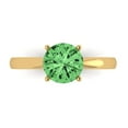 thumbnail image 1 of Solitaire Engagement Ring for Women - 1.5ct Simulated Green Diamond in 18K Yellow Gold Promise Ring, 1 of 6