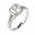 thumbnail image 1 of 1.5ct Cushion Cut Solitaire w/Accent Engagement Ring Rhodium over Silver w/CZ (SIZE: 8), 1 of 1