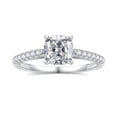 thumbnail image 1 of Turandoss 1.5ct Moissanite Engagement Ring 925 Sterling Silver Cushion Cut Diamond Ring Wedding Band Promise Rings for Women, 1 of 5