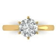 thumbnail image 1 of Solitaire Engagement Ring for Women - 1.5ct Moissanite in 14K Yellow Gold Promise Ring, 1 of 8