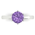 thumbnail image 1 of Solitaire Engagement Ring for Women - 1.5ct Simulated Alexandrite in 14K White Gold Promise Ring, 1 of 6