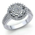 thumbnail image 1 of 1.5ct Round Not Enhanced Ladies Bridal Halo Anniversary Engagement Ring Solid 10K Rose, White or Yellow Gold GH SI1, 1 of 3
