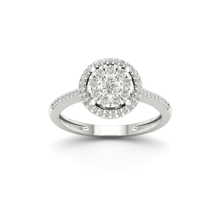 Walmart diamond cluster discount rings