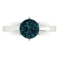 thumbnail image 1 of Clara Pucci 14K White Gold Solid Gold LondonBlueTopaz Solitaire Anniversary Ring for Women - 1.5 cttw Round Cut, 1 of 8