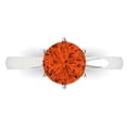 thumbnail image 1 of 1.5 ct Round Cut Simulated Red Diamond Solitaire 18K White Gold Womens Engagement Ring, 1 of 5
