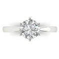 thumbnail image 1 of 1.5 ct Round Cut White Sapphire Solitaire 18K White Gold Womens Engagement Ring, 1 of 5