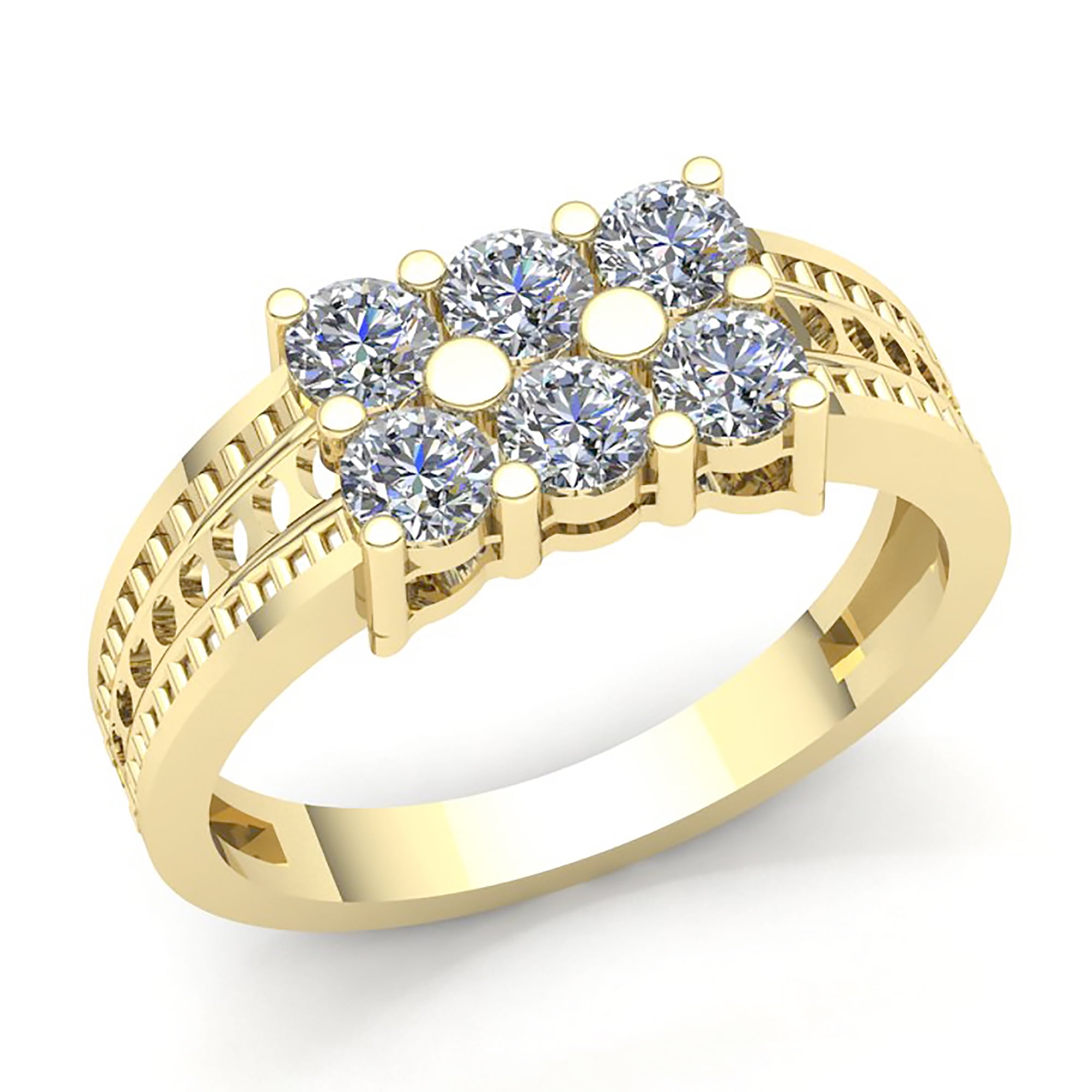 Solid 14k Yellow Gold 1/5ctw Cert. Lab Grown Diamond Screw Back 並行輸入品 1&frasl;5ctw Diamond Yellow Gold Solid Octagon Key Pendant Necklace