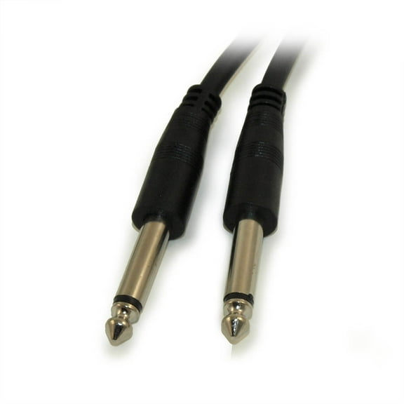 1.5ft 1/4" MONO (TS) Guitar Cable, Male to Male, 28AWG, Nickel Plated