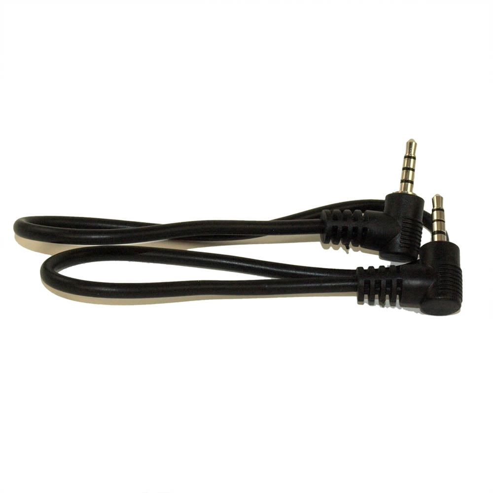 1.5ft 3.5mm 4 Conductor TRRS BOTH ANGLED Mini +Mic / Video M/M Cable ...