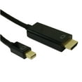 thumbnail image 1 of 1.5ft Mini DisplayPort to HDMI Cable 30AWG Gold Plated, 4Kx2K@30Hz, Black, 1 of 2