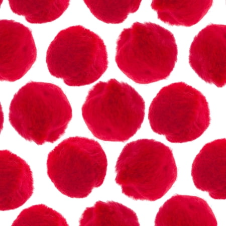 1.5in Red Pom Poms for Crafts DIY Art Creative, 50pcs