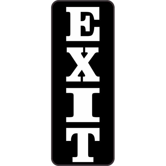 1.5in x 4in Exit Door Sticker Business Sign Vinyl Decal Stickers Signs Decals