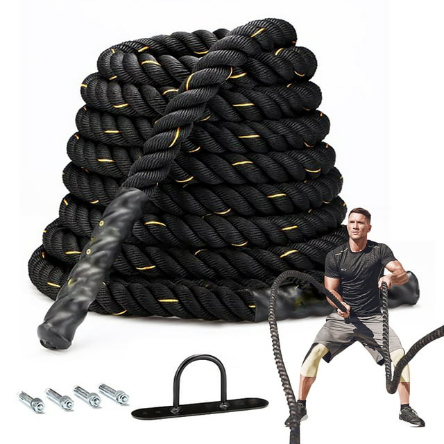 1.5inch Heavy Exercise Training Rope 30ft Length,Heavy Battle Rope for Strength Training