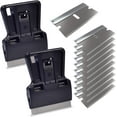 thumbnail image 1 of 1.5inch Mini Metal Razor Scraper with 10 Carbon Razor Blades, Putty Knife Set Removing Glue, Stain, Vinyl, Labels, Stickers, Decals, Pack of 2, 1 of 5