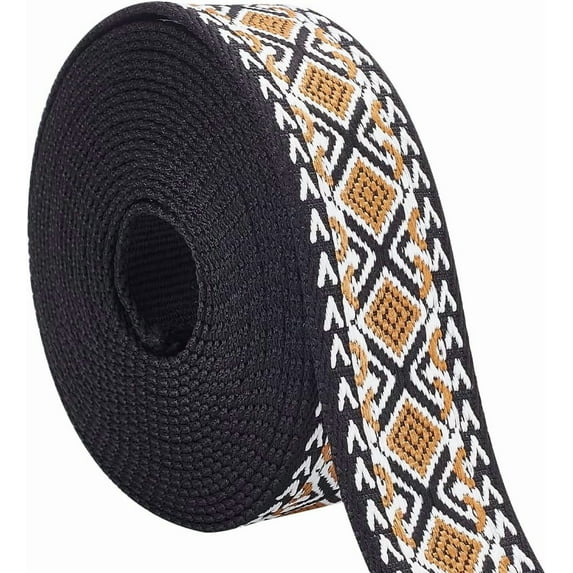 1.5inch Thickened Diamond Jacquard Embroidery 5 Yard Ethnic Style ...