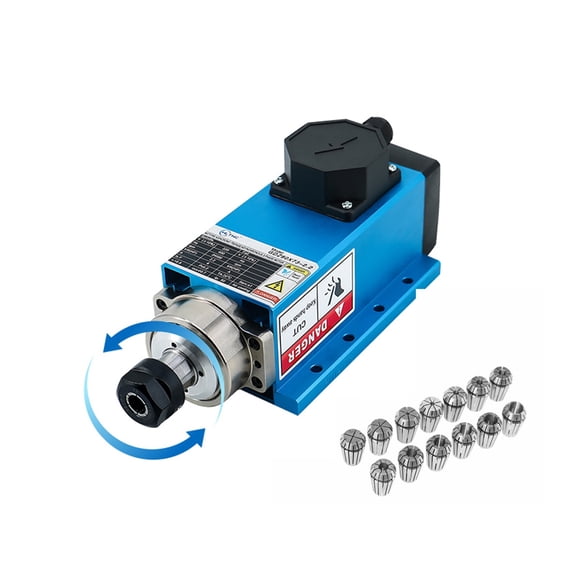 1.5kw/2.2kw 24000RPM 400HZ 3 Phase Input Air Cooled Spindle Motor +1 Set ER11 Or ER20 Collet For CNC Machine ,Efficient Performance