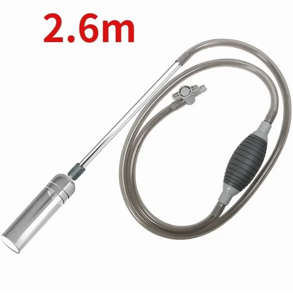 1.5m/1.7m/2.6m Aquarium Manual Water Changer Fish Tank Air Pump Cleaning Tools Handheld Aquarium Cleaner Vacuum Siphon Pump
