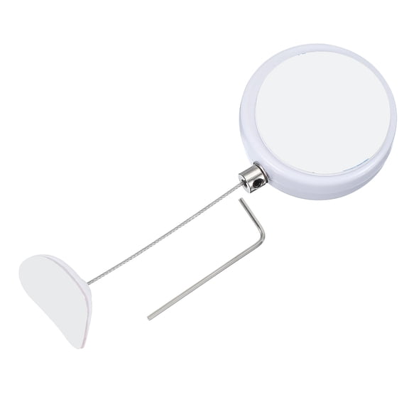 1.5m / 4.9Ft Retractable Remote Control Tether, Security Remote Cable Lock for TV Remotes White (Curved Rubber Cap)