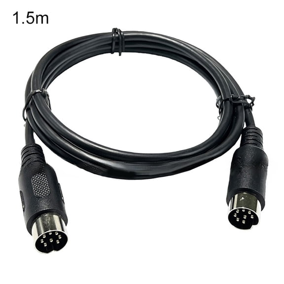 1.5m 8-Pin DIN Cable - High-Performance Male to Male for MIDI Extension Line