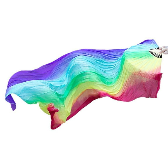 1.5m Belly Dance Silk Bamboo Long Fan Veils Stage Performance AU Prof I3J3