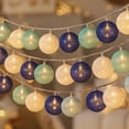 thumbnail image 1 of 1.5m Christmas Cottons Ball Light String Christmas Lights Battery Box Light Holiday Decoration Lights Room Tent Cottons Thread Light Strip, 1 of 6