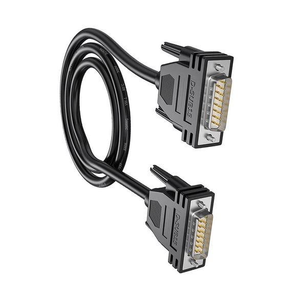 1.5m DB15 Female to Male Extension Cable Double Shielding Metal Braide 26AWG